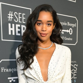 Laura Harrier with a long haircut and understated layers